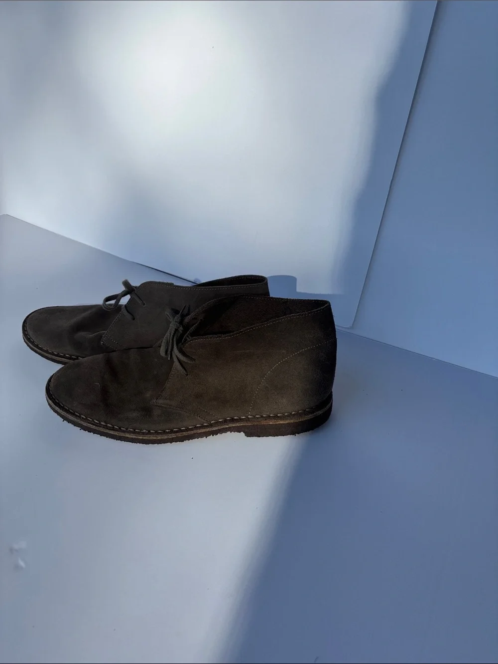 J.Crew 1990 MacAlister Suede Chukka Boot Made In Italy Desert 11 Grey Taupe shoe